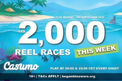 2K Casumo Reel Race Slot Tournaments Every Night This Week