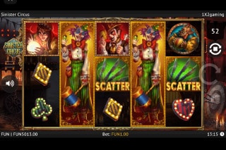 Sinister Circus Slot Expanding Reels