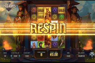 Age of Asgard Slot Respin Feature