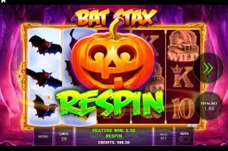 Bat Stax Slot Respin Feature