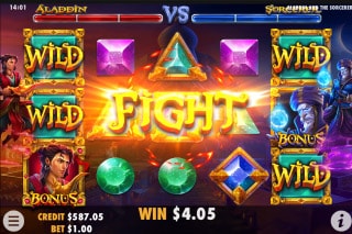 Aladdin And The Sorcerer Slot Bonus Fight