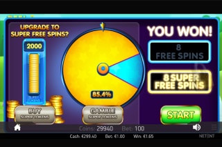 Reel Rush 2 Slot Bonus Screen