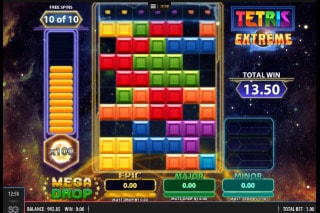 Tetris Extreme Mega Drop Free Spins Bonus