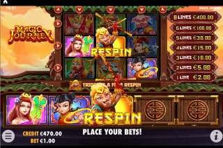 Magic Journey Slot Respin Feature