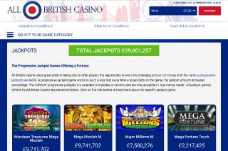 All British Casino Jackpots