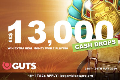 Win Real Money In The 13K Cash Drops At GUTS Casino