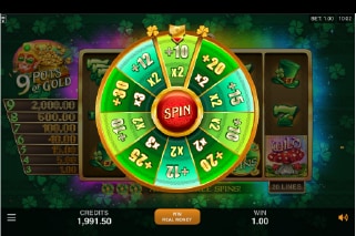 9 Pots of Gold Slot Multiplier Wheel