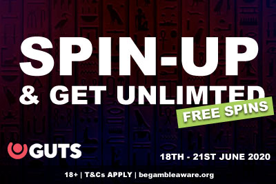 Get Unlimited GUTS Free Spins Bonuses