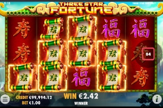 Three Star Fortune Slot Win