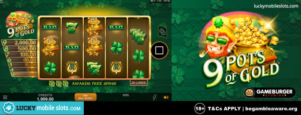 Gameburger 9 Pots of Gold Mobile Slot Game