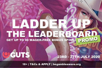 GUTS Casino Free Spins Ladder Up Leaderboard