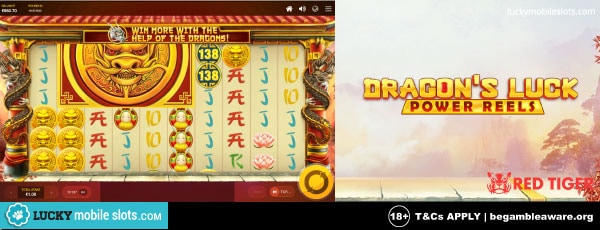 Red Tiger Dragon's Luck Power Reels Slot Game