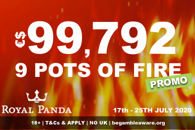 Royal Panda Mobile Casino 9 Pots of Fire Promotion