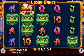 5 Lions Dance Slot Free Spins