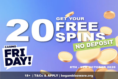 Exclusive Get 20 Free Spins No Deposit At The Brand New Casino Friday