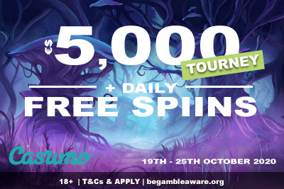 Deposit & Get Casumo Free Spins + Enter The 5k Tourney