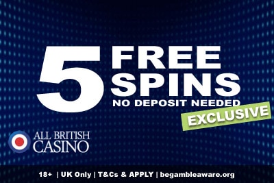 All British Casino Free Spins Bonus Exclusive