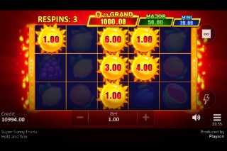 Super Sunny Fruits Bonus Respins