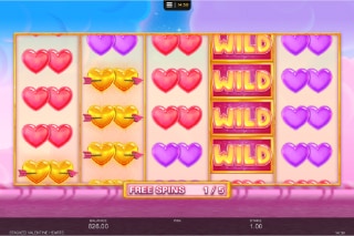 Stacked Valentine Hearts Bonus Game