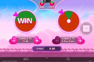 Stacked Valentine Hearts Gamble Feature