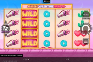 Stacked Valentine Hearts Mobile Slot Game