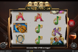 The Paying Piano Club Mobile Slot Game