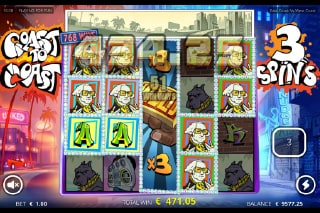 East Coast vs West Coast Free Spins