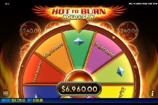 Hot To Burn Hold & Spin Bonus Wheel