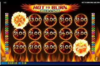 Hot To Burn Hold & Spin Slot Bonus Game