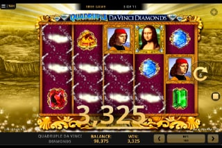 Quadruple Da Vinci Diamonds Mobile Slot Game