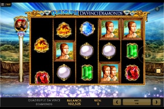 Quadruple Da Vinci Diamonds Slot Bonus