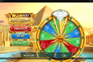 Queen of Alexandria WowPot Jackpot Wheel