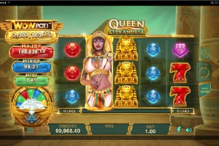 Queen of Alexandria WowPot Mobile Slot Game