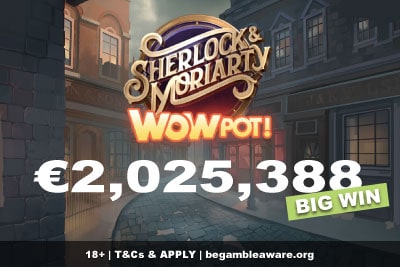 Sherlock & Moriarty Wowpot Slot Big Win