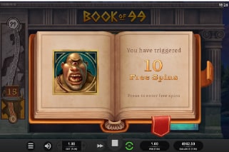 Book of 99 Free Spins Bonus