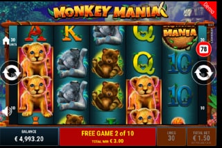 Monkey Mania Slot Free Spins Bonus