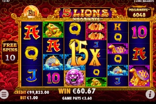 5 Lions Megaways Free Spins