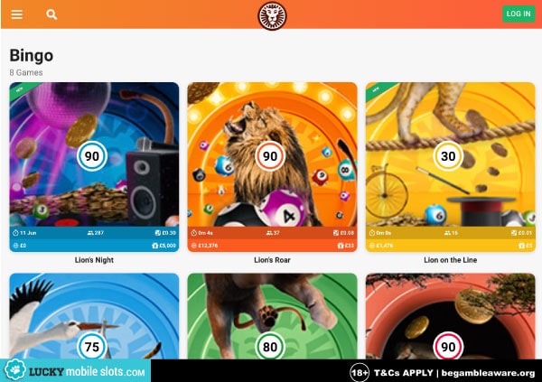 Leo Vegas Bingo Site On Mobile