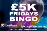 Join In the £5k Fridays Leo Vegas Bingo Tournament June 2021