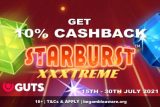 Get GUTS Casino Cashback on Starburst XXXtreme Slot