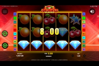 Joker Wild Blaster Slot Logo Win