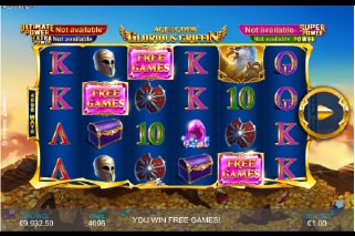 Age of the Gods Glorious Griffin Bonus Symbols