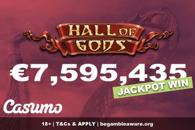 €7,595,435 Finnish Casumo Casino Jackpot Win - Hall Of Gods