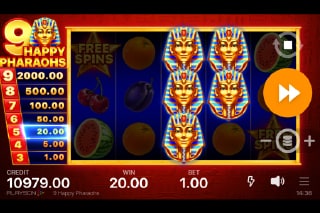 9 Happy Pharaohs Scatters