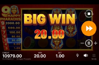 9 Happy Pharaohs Slot Win