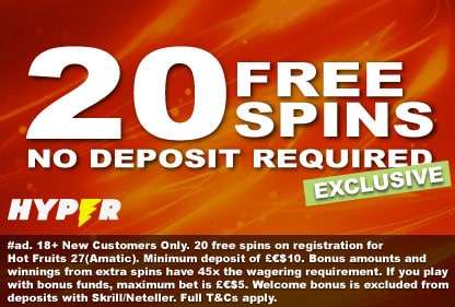 hyper casino no deposit bonus