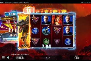 Jurassic World Raptor Riches Bonus Game