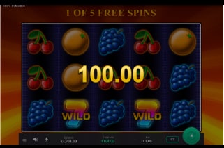 Super Sevens Free Spins Win