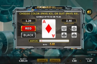 The Expendables Megaways Gamble Feature