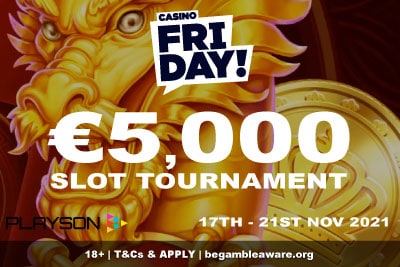 Win up to €1,000 Real Cash In the Latest Casino Friday Slots Tournament